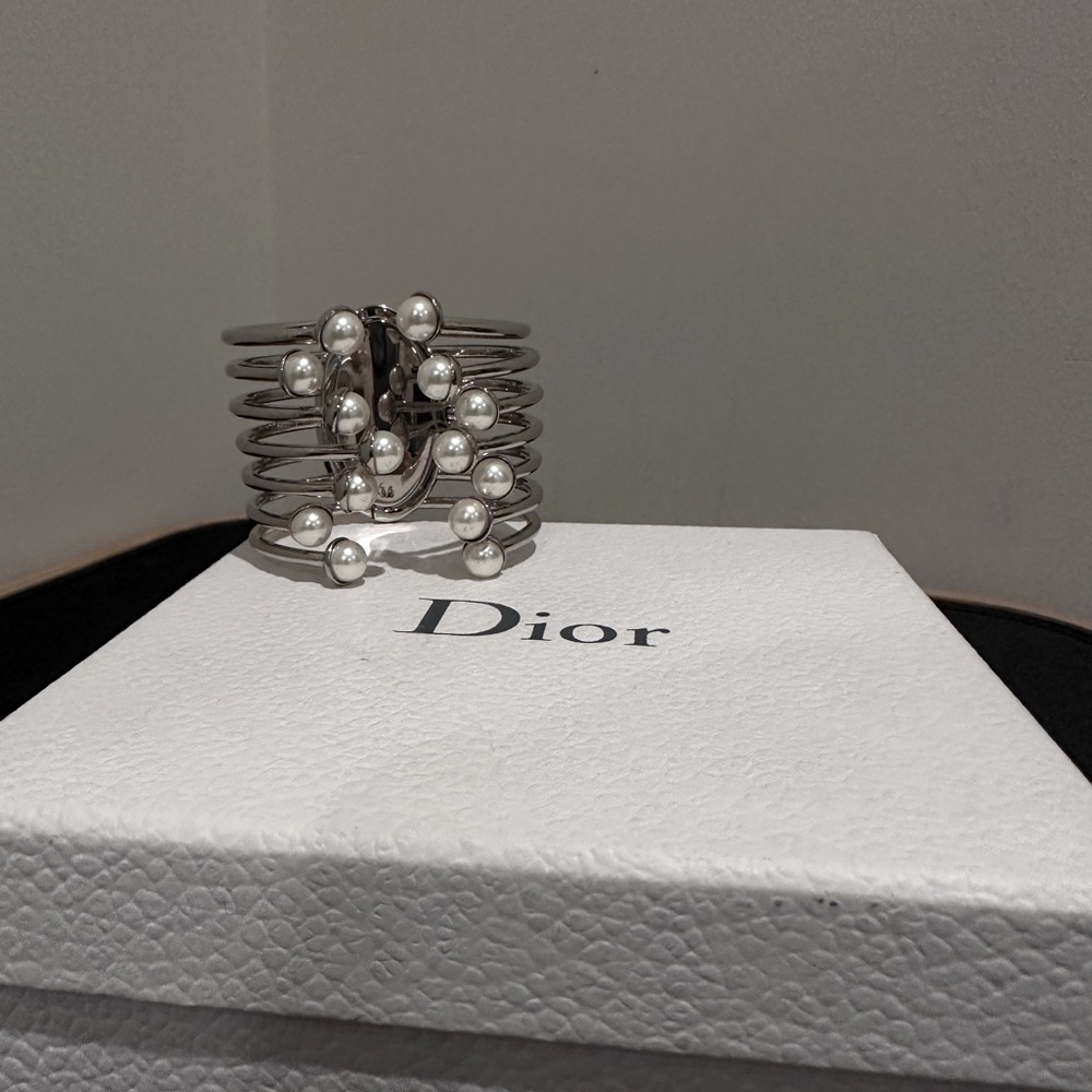 Dior Pearl Caged Cuff Bracelet
